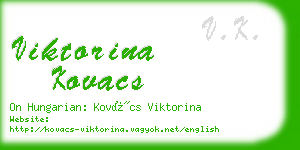 viktorina kovacs business card